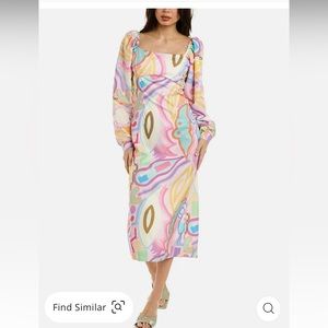 NWT $195 Liliana Meza Gianni dress Sz Medium.  Colorful & playful & comfortable